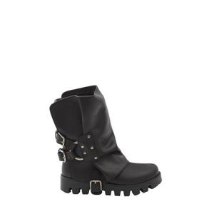 돌체앤가바나 여성 블랙 러버 바이커 부츠 CT1109 AX872 8B956