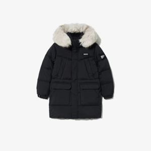 휠라키즈패딩 TQJ FK2DJG4205X-BLK 스노우볼 후드 퍼 롱패딩