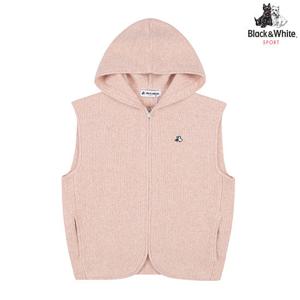 [블랙앤화이트] 여성 기모 워싱 후드 베스트 2015LBVN_PINK