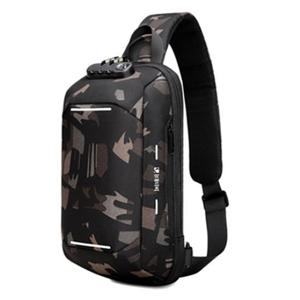 남자슬링백 데일리 인기 남성 슬링백 USB 충전 크로스 가방 카모