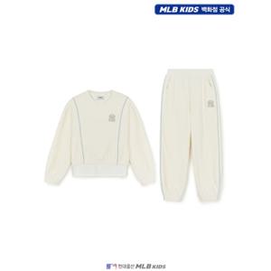 [MLB키즈US] (7FS2B0856-50IVS) 여아 스포티브 베이직 벨벳 맨투맨세트 아동맨투맨세트 키즈맨투맨세트