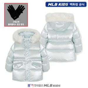 [MLB키즈US] (7FDJB2156-50SBP) [플리스장갑증정] 프리즘 걸스 글로시 미드 덕다운 아동패딩 키즈패딩