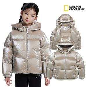 내셔널지오그래픽키즈 점퍼 K254GDW010 여아 글라리스 덕다운 겨울 숏패딩 고학년 골드 딜