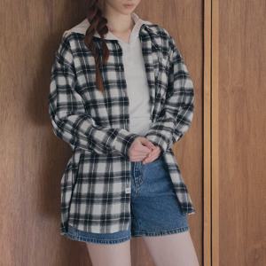 [트위]랑드 체크 오버핏 긴팔 셔츠 TNIBFNB015