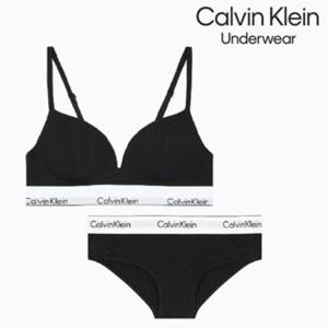 [캘빈클라인언더웨어]여성 아이콘 코튼 모달 푸쉬업 브라 SET (QF8502AD-QF8520 UB1)