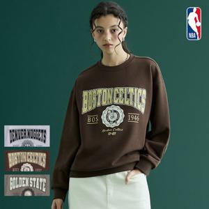 [엔비에이]남녀공용 아치로고 오버핏 약기모 맨투맨 N254TS020P