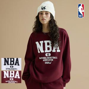 [엔비에이]남녀공용 엔비에이 에센셜 루즈핏 양기모 맨투맨 N254TS011P