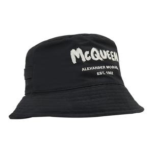 알렉산더 맥퀸 중복 알렉산더맥퀸 로고 자수 버킷햇  663112-4404Q-1078