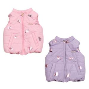 [프렌치캣(백)]PK-연보라 하트 패딩 조끼 택1(Q45DKV010-020) 양말 증정