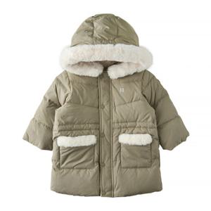 [밍크뮤]SC선물포장추천(카키)FUR배색롱다운점퍼(35C1411407)2025FW 방한점퍼 아우터 오리털점퍼