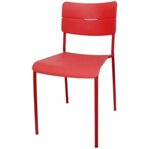 더조아 샌드체어 레드 플라스틱 사출 디자인체어