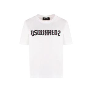 디스퀘어드2   반팔 티셔츠 FW23 S75GD0356S23009100 5570349 White