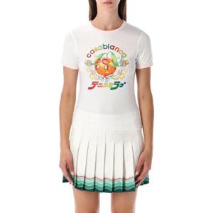 카사블랑카   반팔 티셔츠 FW25 WAW25JTS04901WHITE ORAN 6239893 WHITE ORANGE MASCOT