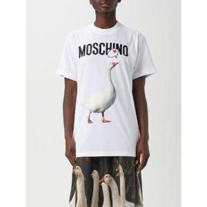 모스키노 꾸뛰르   반팔 티셔츠 SS25 07150541 1001 5488255 White
