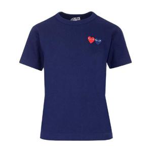 꼼데가르송  Multi hearts T shirt 반팔 티셔츠 FW25 AX T226 0512 5509095 Blue