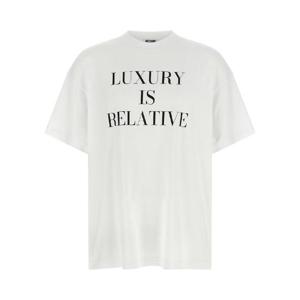 모스키노   반팔 티셔츠 FW25 A070154421001 6367639 White