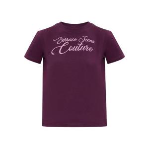 베르사체 진스 꾸뛰르   반팔 티셔츠 FW25 79HAHT05 CJ03T 317 6325854 Bordeaux