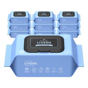 [비밀특가]리벤스 대용량 아기물티슈 퓨어워터 엠보싱 캡형 100매x10팩