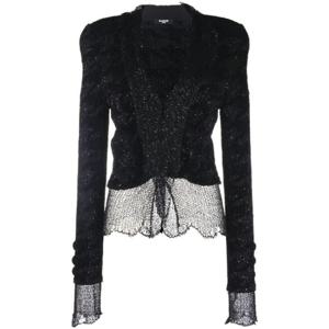 25 FW 발망 발망 시스루 타이 프런트 니트 재킷 YF1SK052KC19 TP432136980