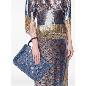 25 FW Rabanne 데님 라피아 파우치 25ASS0509NAT059 TP438751646