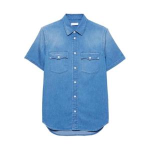 25 FW 프라다 블리치드 데님 포켓 셔츠 GEC112SOOO172W TP440203622