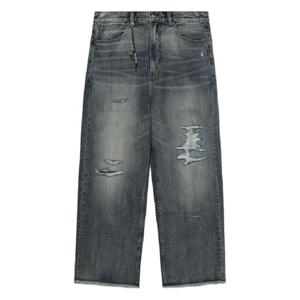 25 FW BAPE BLACK A BATHING APE 디스트레스드 루즈 핏 진 001DPK701301M TP441291392