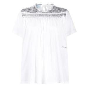 25 FW 프라다 콘트라스트 스티치 티셔츠 3506ARS2011V1T TP442294915