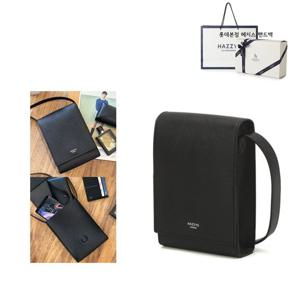 [헤지스ACC][본점] 블랙 가죽 미니 헤지스크로스백 HJWA3F890BK