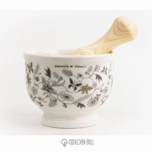 [골든벨]버터플라이 그레이 도자기 절구통