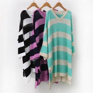 [강물처럼]빅사이즈사랑해요 A074L305 브이넥롱메쉬니트 EB (101