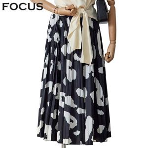 [포커스]호피주름 밴딩롱스커트 FF3I7SK0145