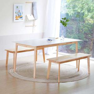 베스트리빙 스칸디 캔버라 12T 포세린 세라믹 6인(1800) 식탁세트/벤치 2개