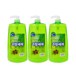 클린업 주방세제 피톤치드(1.5L)-3개 설거지 기름때 식기세척제
