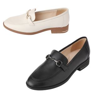 [엘칸토(여성화)]논슬립쿠션 여성로퍼구두 LCWD83U413 블랙/아이보리