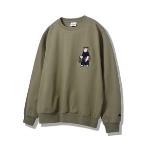 [지프] 곰아트웍 카키 맨투맨 JP1TSU821