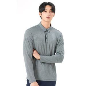 콜핑 남성 멜란지 하이쿨 등산 긴팔 카라 티셔츠 2201TK447M