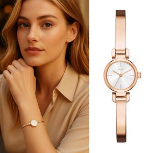 DKNY 메탈 손목 시계 여자 팔찌 뱅글 NY2629 로즈골드