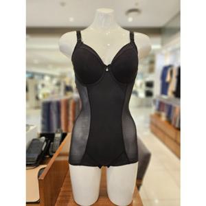[와코루]AB컵 뱃살속 미듐타입 몰드컵 바디슈트  올인원 (WBT102MA-BK)