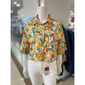 화이트호스 세이브존01 나염뒷주름블라우스 W242236