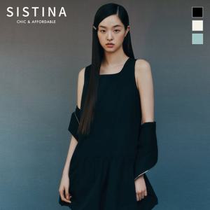 [SISTINA] 인기 볼륨 슬리브리스 미니 원피스_AWWOPO21220