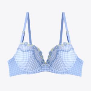 [예스][스프링]자수 블루 레이스 브라YSWBZ305