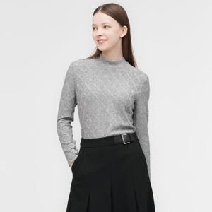 [링스] 여성 다이아 펄 사선체크 모크넥 L21D3TI152_MG