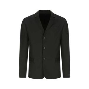 프라다 남성 블랙 실크 싱글버튼 블레이저 UGN168S21210HX F0002
