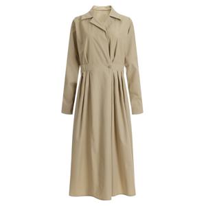 샵앤) 여성 카라 밴딩 플레어 롱원피스 CAT-WDR-12097-베이지