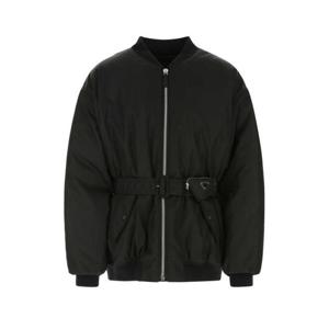 프라다 남성 블랙 나일론 봄버 자켓 SGX093S2221WQ8 F0002