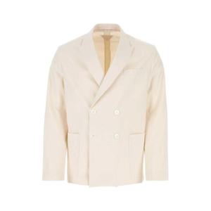 프라다 남성 아이보리 코튼 더블버튼 블레이저 UGM225S23112LT F0018