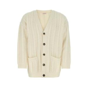 발렌티노 가라바니 남성 아이보리 울 V넥 가디건 2V3KA02L95M A03