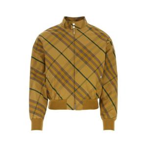 버버리 남성 베이지 코튼 자수 짚업 자켓 8081418 B8681