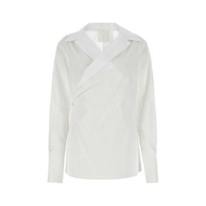 지방시 여성 화이트 포플린 긴팔 셔츠 BW619215JT 100