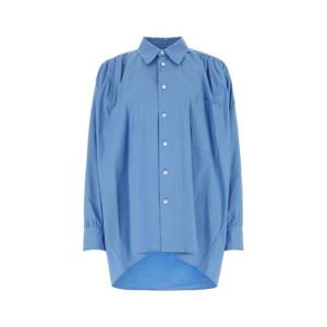 보테가베네타 여성 연하늘 Light 오버사이즈 코튼 긴팔 셔츠 777451VA5Y0 4225